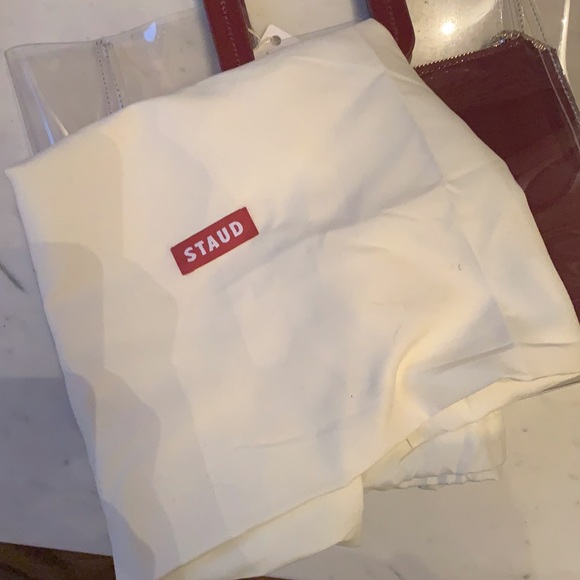 Staud • Burgundy Shirley Leather PVC Bag - Picture 6 of 7